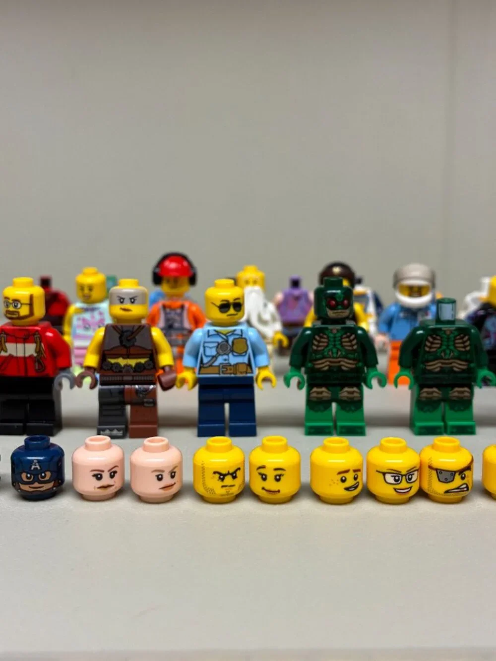 LEGO Minifigure Lot Mixed Figures Pieces Torsos Heads Minecraft Ninjago